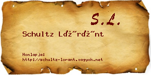 Schultz Lóránt névjegykártya